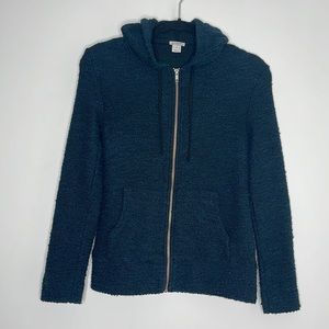 J Crew Navy blue hooded jacket size xs